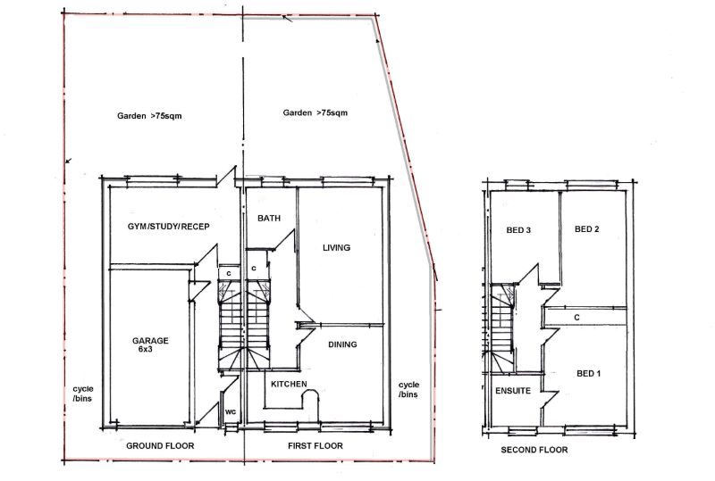 Land to the rear of, 56-60 Woodbridge Road, Ipswich lot image - 4