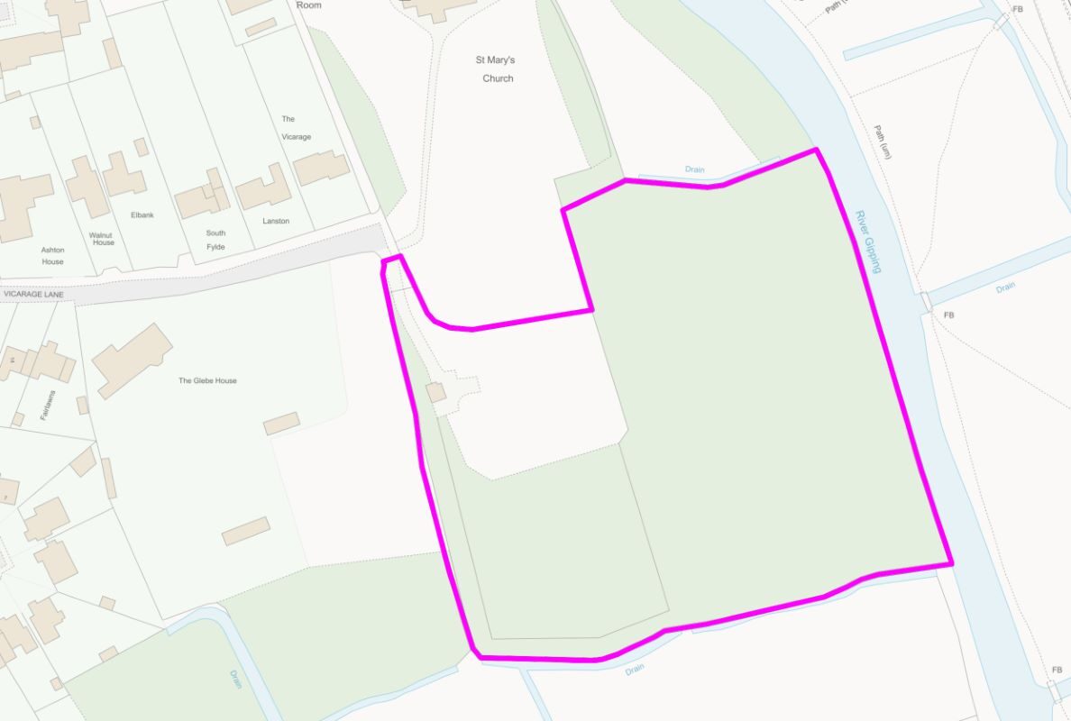 Land East side of Vicarage Lane, Bramford, Ipswich, Suffolk, IP8 4AE lot image - 0